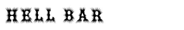 Hell Bar font preview